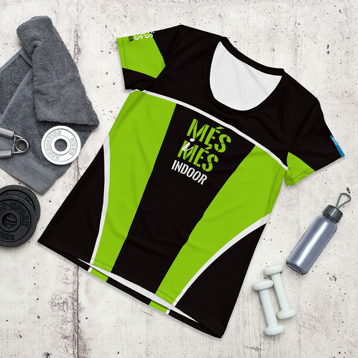 MÉS i MÉS INDOOR · Camiseta deportiva m/corta·Mujer · Premium·Full Print-256x2ipi