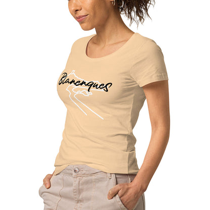 BLANENQUES · Camiseta m/corta·cuello ancho·Mujer · Medium·Arena-120b