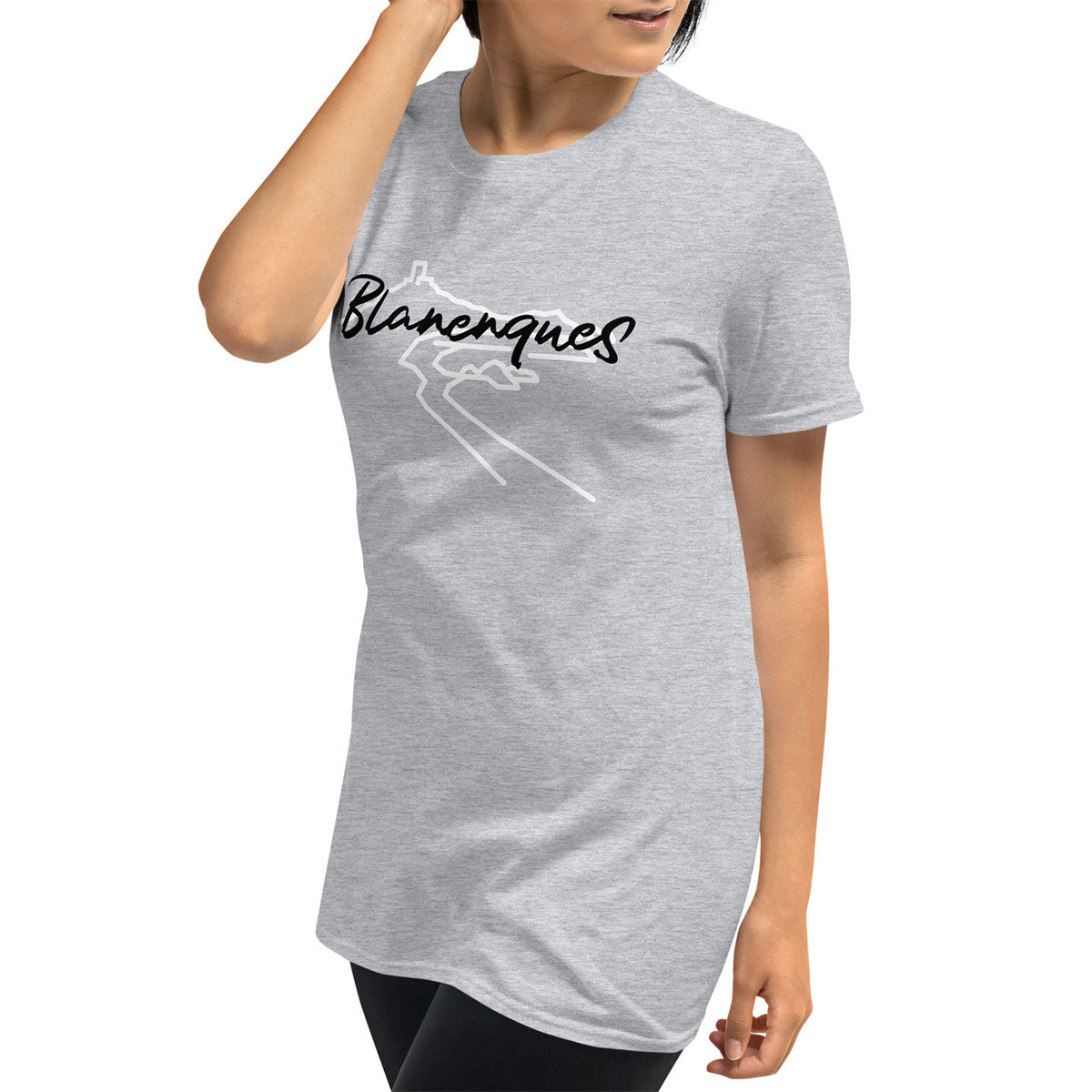 BLANENQUES · Camiseta m/corta·Mujer/Unisex · Basic·Gris1 jaspeado-101b