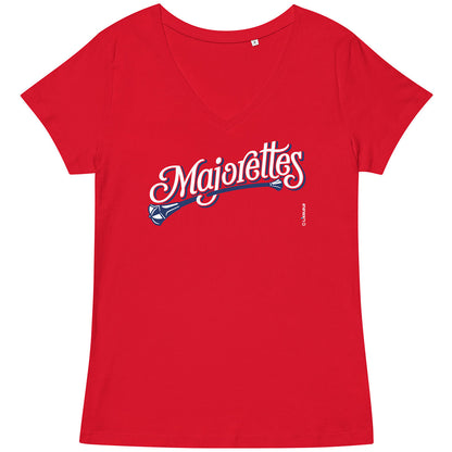 MAJORETTES · Camiseta m/corta·cuello pico·Mujer · Medium·Rojo-118b