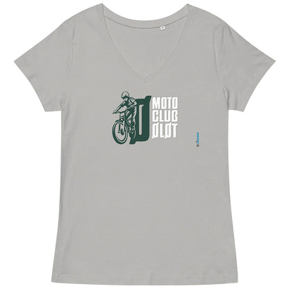 MOTO CLUB OLOT · Camiseta m/corta·cuello pico·Mujer · Medium·Gris1-126b