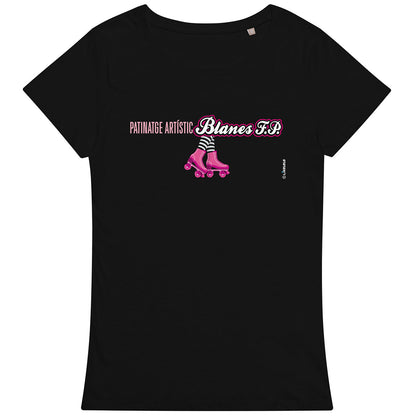PATINATGE ARTÍSTIC BLANES FP · Camiseta m/corta·cuello ancho·Mujer · Medium·Negro-144c